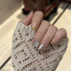 Cyflymder 30Pcs Minimalist Short Square False Nail Wine Red Press on Nails Wearable Reusable Fake Nails Tips for Women Girls 2025 New