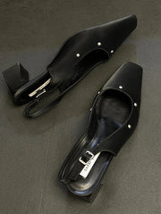 Cyflymder Designer Summer Cover Toe Women Sandals Fashion Party Dress Pumps Ladies Thick Heel Singbacks Mules Shoes