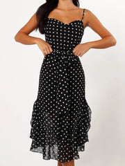 Cyflymder Elegant Floral Print Sleeveless Maxi Dress with Belt and Matching Headband for Summer Wedding Guest Outfit