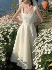 Cyflymder Summer New Women Fashion Elegant Prom Midi Dresses Vintage Princess Female Evening Party A Line Clothes Vestdios