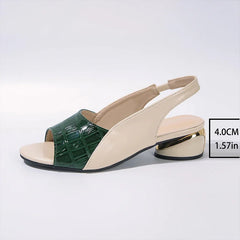 Cyflymder Women Mie Heels Sandals Chunky Fashion Shoes Designer Summer New Brand Walking Casual Slides Dress Slingback Zapatos Mujer