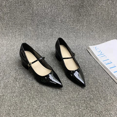 Cyflymder Korean Shoes Slip-on Clogs Platform Pointed Toe Women's Heels All-Match Shallow Mouth Female Footwear Casual Sneaker