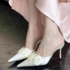 Cyflymder Elegant High Heeled Shoes Pointed Toe Woman Sandals Summer 2025 Fashion Pumps New Luxury Chaussure