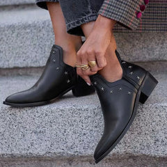 Cyflymder Designer Women's Ankle Boots Autumn Pointed Toe Five-pointed Star Personality Outfit Boots Trend Sneakers New