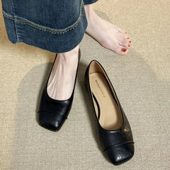Cyflymder Women Casual Soft Flat Shoes Spring and Autumn Breathable Comfortable Shoes Fashion Solid Color Loafers Slip-on Women Shoes