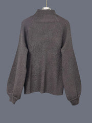 Cyflymder Euramerica High Street Autumn Winter Fashion High Neck Long Sleeve Knitted Pullovers Y2k Harajuku Punk Sweater Basic Lazy Tops