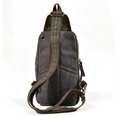 Cyflymder Waxed Canvas Chest Bag European Style Men Sling Bag Vintage Waterproof Small Knapsack For men