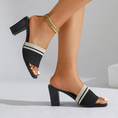 Cyflymder Summer New Women's Thick Bottom Slippers High Heels Open toed Sandals Fashionable and Popular Sandals