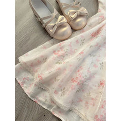 Cyflymder Kawaii Floral Mini Dress Women Japanese Lolita Cute Bow Ruffles Patchwork Dresses Summer Korean Fashion Bodycon A Line Vestidos