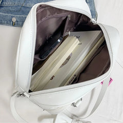 Cyflymder Y2k Aesthetic Fashion All Match Shoulder Handbags Vintage Transparent Simple Bow Ita Bags All Match Ins Transparent Underarm Bag