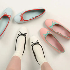 Cyflymder Brand New Cute Round Toe Office Lady Flats Shoes Women Bow knot Comfy Walking Soft Insole Daily Life Flat Ballet Shoes