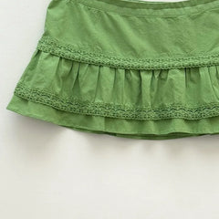 Cyflymder Woman Clothes Skirt Kawaii Slim Y2k Vintage 90s Punk Goth Cute Lace Basics Short Skirt Harajuku Summer A-Line Skirt Fashion Emo