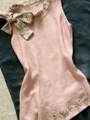 Cyflymder French Elegant Vintage Flower T Shirt Women New 2000s Harajuku Summer Kawaii Sleeveless Tops Aesthetic Y2k Retro Clothing