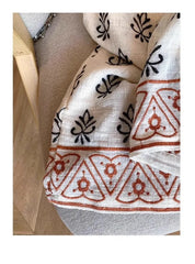 Cyflymder Ethnic Floral Embroidery Wide Leg Pants for Women Casual High Waist Linen Cotton Pant Summer Boho Beach Trousers