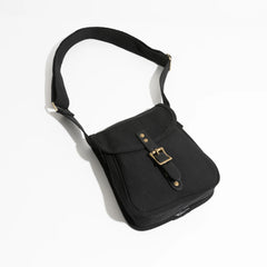 Cyflymder Canvas Sling Phone Pouch for Women Small Protable Travel Crossbody Bag Simple Unisex Couple Shoulder Purse