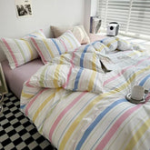 Cyflymder Bonenjoy Bed Linen Set Stripe Style Bedding Home Soft Bedsheet Set Single/Double/Queen/King Size Bedclothes juegos de sábanas