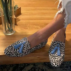 Cyflymder Gold Tassel Slip On Boat Shoes Loafers Flat Heels Women's Shoes