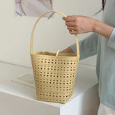 Cyflymder Hollow Bucket bag for women handbag small Famous Brands PU leather female shoulder bag Ladies Totes Bag bolsa feminina