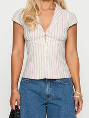 Cyflymder Women Floral Print Blouse Sleeveless Round Neck Ruffle Hem Button Down Casual Tank Top Summer Streetwear Fashion