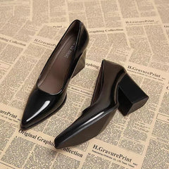 Cyflymder Summer Fashion Women Chunky Heels Sandals Women Leather Design Sandals Women Elegant Party Dress Shoes 57464