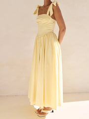 Cyflymder Elegant Lace Off-Shoulder Maxi Dress with Ruffle Hem and Adjustable Straps for Wedding Evening Prom Cocktail Party