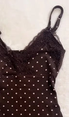 Cyflymder Sexy Sling Woman Clothes Crop Top Sweet Polka Dot Y2k 2000s High Street Lace Tank Top Vintage Hot Girl Summer Fashion Grunge Tee