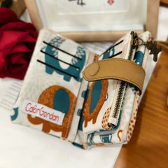 Cyflymder Women Cute Zipper Hasp Short Wallet PU Leather-Capacity Coin Purse Money Bag Frosted Printing ID Card Holder Girl Cute Clutch