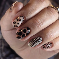 Cyflymder Pink Leopard Print Shiny Cat Eye French Nail Art Silver Metal Bowknot False Nails Detachable Finished Fake Nails Press on Nails