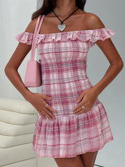 Cyflymder Elegant Floral Print Sleeveless Maxi Dress with V-Neckline and Ruffled Hemline for Summer Beach Wedding Party