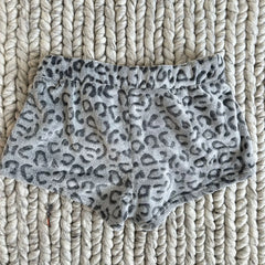 Cyflymder Y2K New Leopard Print Plush Shorts Harajuku Goth Autumn Winter Drawstring Short Pants Sexy Hotties Slim Hip Shorts Women Clothes