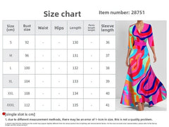 Cyflymder Print Midi Dr for Women with Giant Hemline And Belt Loose Fit Sve Semi Casual Perfect Gift Ideal Cotail Dr...