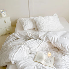 Cyflymder Bedding Set Simple Style Bedclothes Skin-friendly Bedsheet Set Single/Queen/King Size Bed Linen Set juegos de sábanas