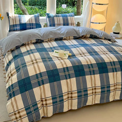 Cyflymder Kawaii Bear Printed Bed Set Floral Duvet Cover Pillowcase Bedding Set Cute Dog Bed Linen Sheet Quilt Cover Full Queen King Size