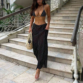 Cyflymder Women's Bikini Black Triangle Top High Waist Bikinis Halter Neck Swimwear Adjustable Straps Two Piece Swimsuit