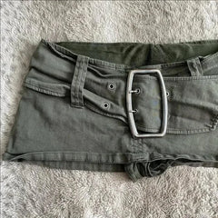 Cyflymder American Vintage Spice Girl Women Short Stragiht Skirts Y2k Heavy Gothic Fashion High Street Sexy Shorts Skirt Harajuku Jupe