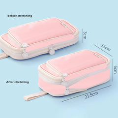 Cyflymder Double-layer Cute Pencil Case Large Capacity Waterproof Pen Box Kawaii Stationery Storage Bag Office School Supplies