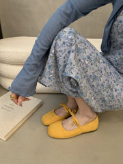 Cyflymder Shoes Woman Comfortable And Elegant Square Toe Bow-Knot Casual Female Sneakers Flats Butterfly Dress Summer Rubber Leisure Mary