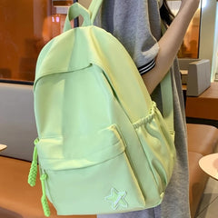 Cyflymder Women Y2k Aesthetic Simple Star Backpack All Match Students Fashion Casual Schoolbags Japanese High-capacity Backpacks Trendy