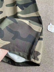 Cyflymder Camouflage Drawstring Joggers Sweatpants Women Streetwear Casual High Waist Wide Leg Pants Vintage Preppy Style Loose Trousers