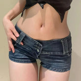 Cyflymder Euramerican Sexy Summer High Street Low Waist Short Pant Personality Buttoms Design Vintage Women Bottom Y2k 2000s Shorts