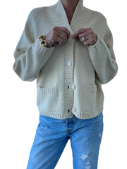 Cyflymder Women s Oversized Chunky Knit Cardigan Sweater with Shawl Collar and Button Down Front - Cozy Winter Fashion Piece