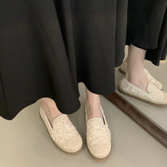 Cyflymder Women's Shoes Platform Casual Female Sneakers Loafers With Fur Flats Slip-on Round Toe Modis Clogs Dress New Glitter Slip On