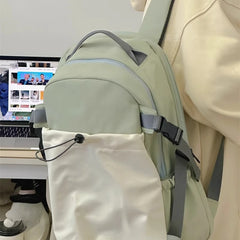 Cyflymder Outdoor Sports Contrast Color Drawstring Schoolbags Men Y2k Casual Travel Backpack High-capacity Backpacks for Women Students