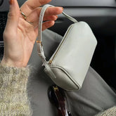 Cyflymder Commuter Clutch bag for women Soft pu leather square shoulder underarm crossbody bag solid color zip handbags daily shopper bags