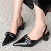 Cyflymder Women's summer new simple solid color casual comfortable sandals 2025 brand designer fashion pointed toe women's high heels