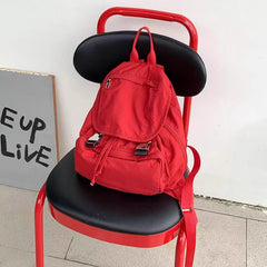 Cyflymder Korean Casual Preppy Backpacks Sweet Y2k Aesthetic Women Schoolbags All Match Ins Simple Fashion Backpack for College Students