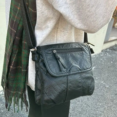 Cyflymder Fashion Versatile Soft Leather Shoulder Crossbody Bag for Women Casual Large Capacity Retro Bags