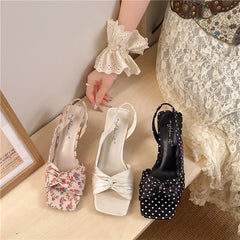Cyflymder Fashion Printing Design Women Stiletto Heels Sandals Women Comfort Sandals Women Elegant Party Dress Shoes 9