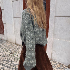 Cyflymder Women's Long Sve Knitted Sweater Color Fade Effect Floral Embroidery Autumn Faion Casual round Ne Pullover for Teens