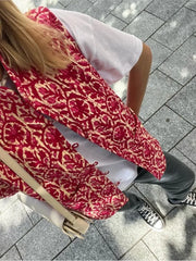 Cyflymder Style Casual Patchwork Vests Elegant Streetwear Waistcoat Women Printed Embroidery Reversible Vest Jacket Vintage National